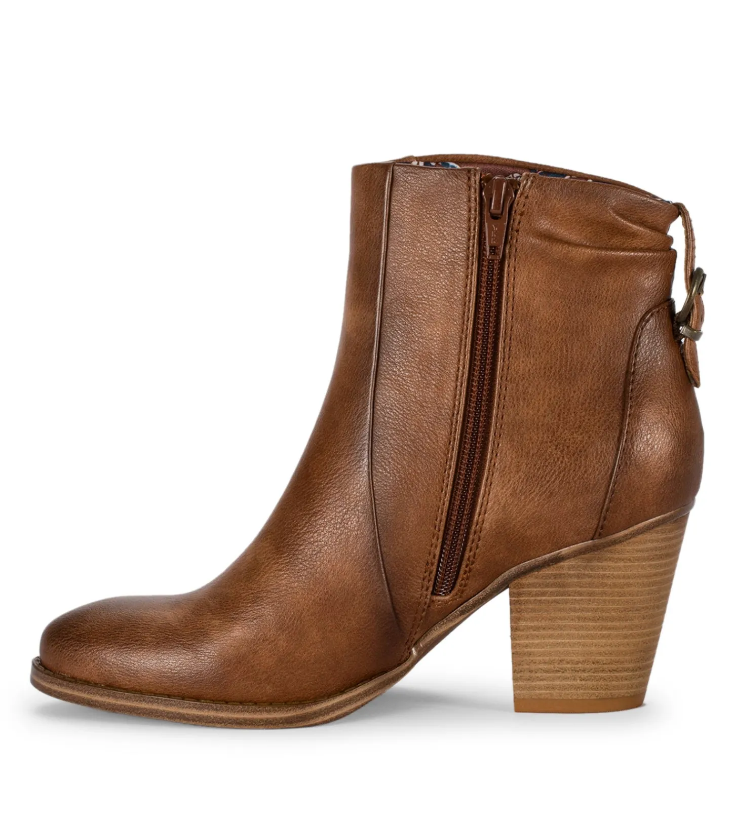 Baretraps Booties^Charee Block Heel Bootie BrushBrown