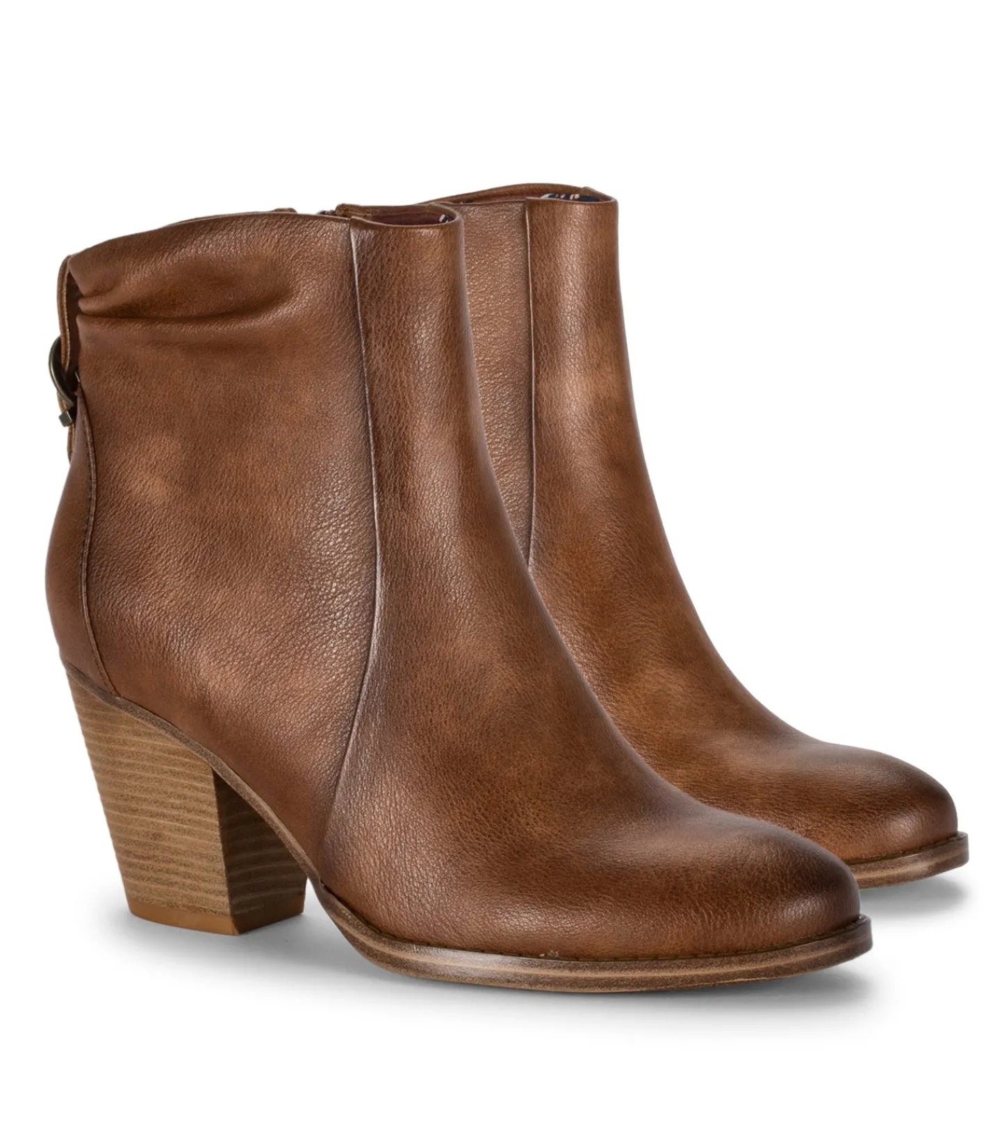 Baretraps Booties^Charee Block Heel Bootie BrushBrown