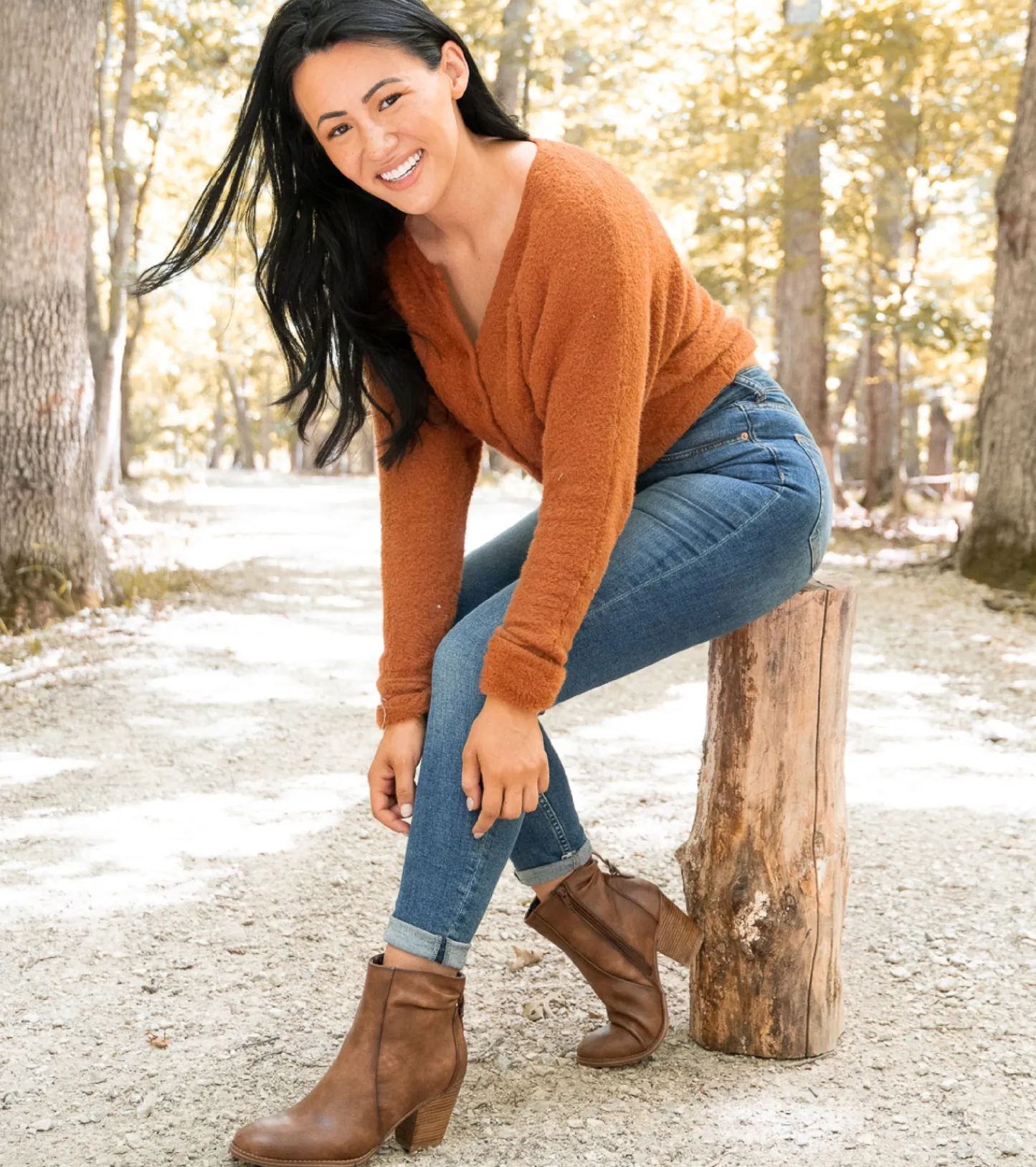 Baretraps Booties^Charee Block Heel Bootie BrushBrown