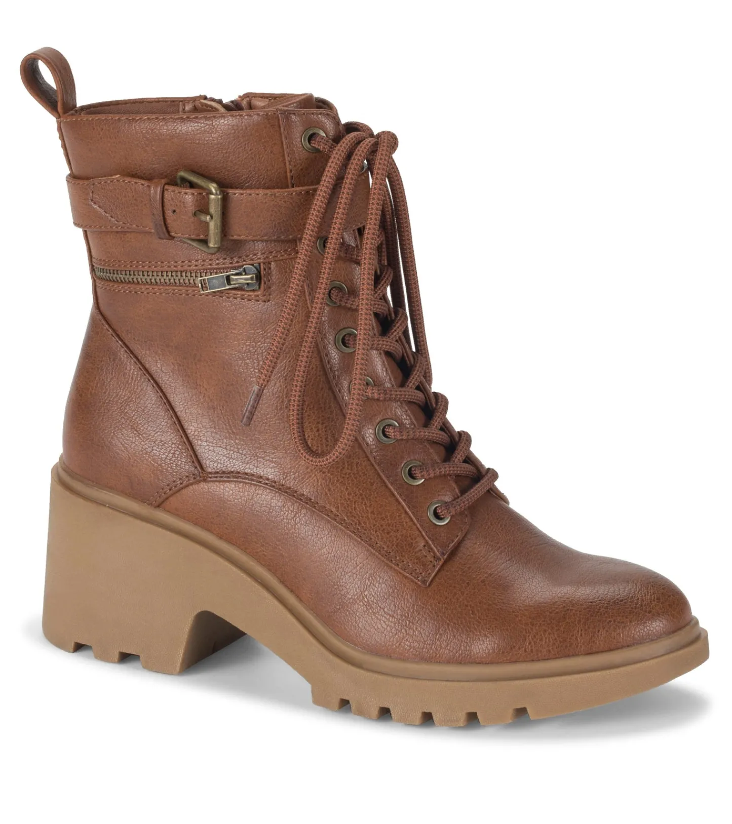 Baretraps Booties^Dani Lace Up Boot Cognac