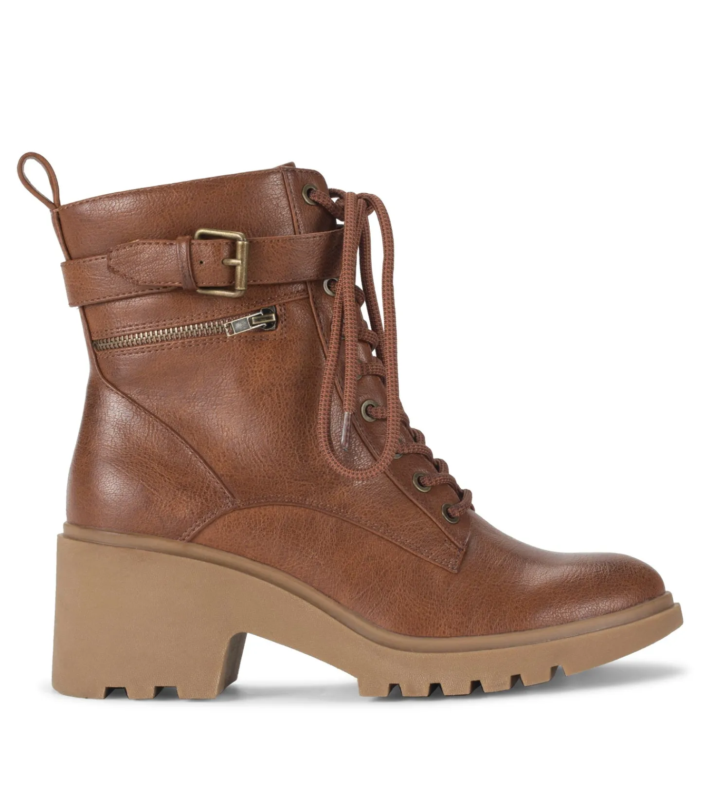 Baretraps Booties^Dani Lace Up Boot Cognac