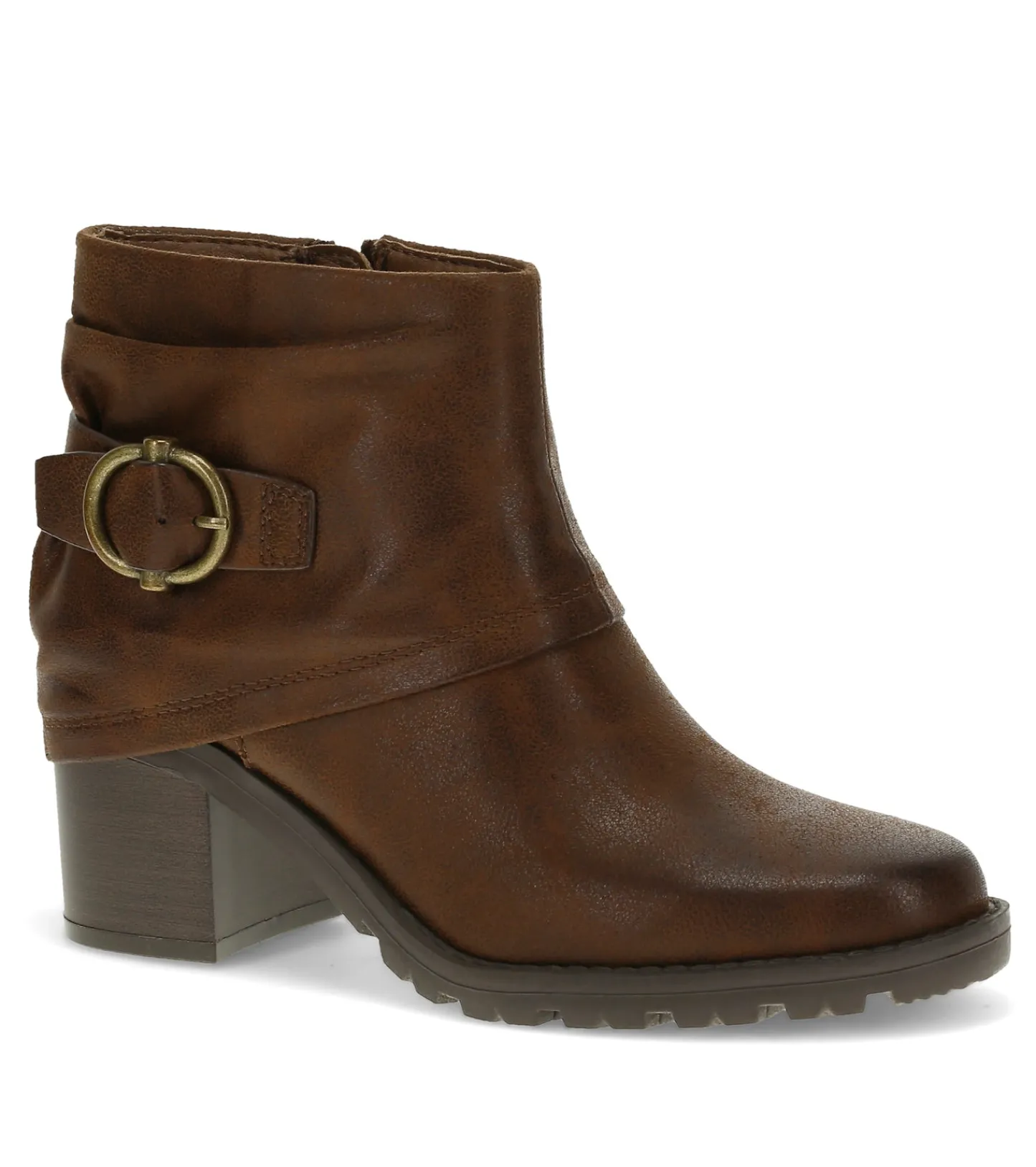 Baretraps Booties^Deborah Block Heel Bootie BrushBrown