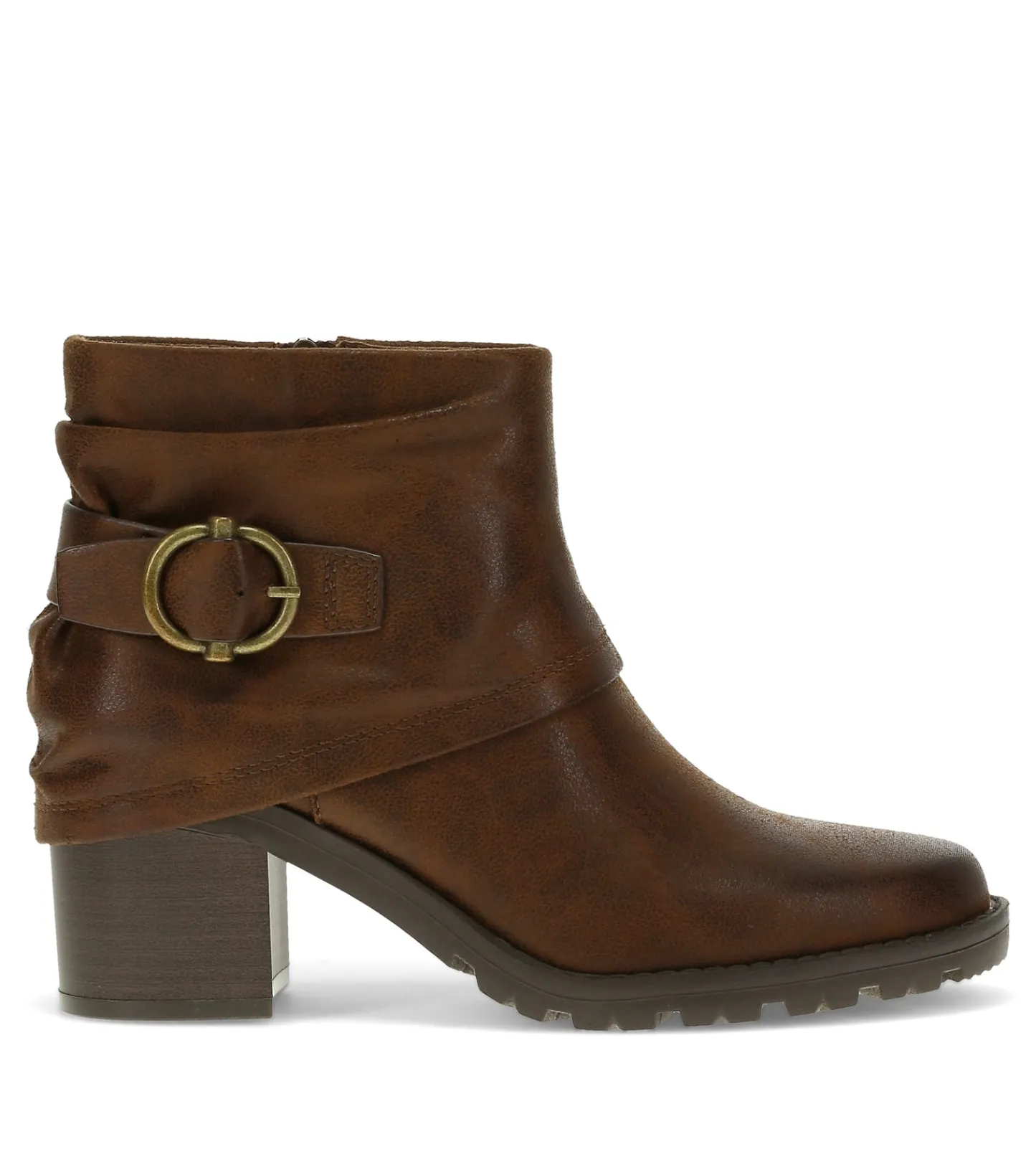 Baretraps Booties^Deborah Block Heel Bootie BrushBrown