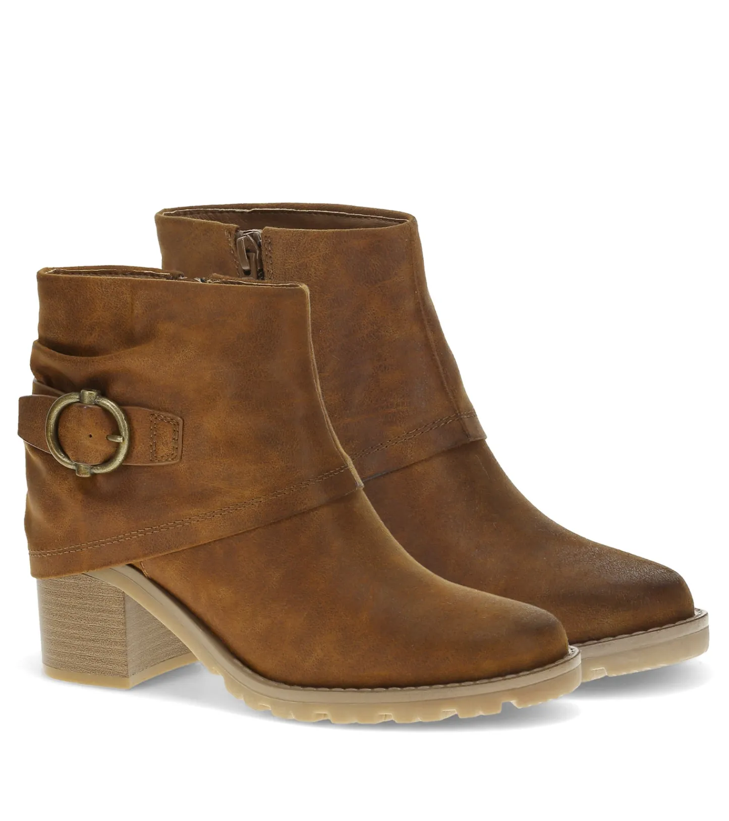 Baretraps Booties^Deborah Block Heel Bootie Toffee