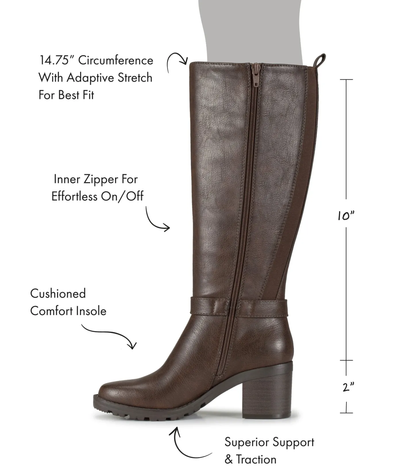 Baretraps Knee High Boots^Dylia Tall Boot BrushBrown
