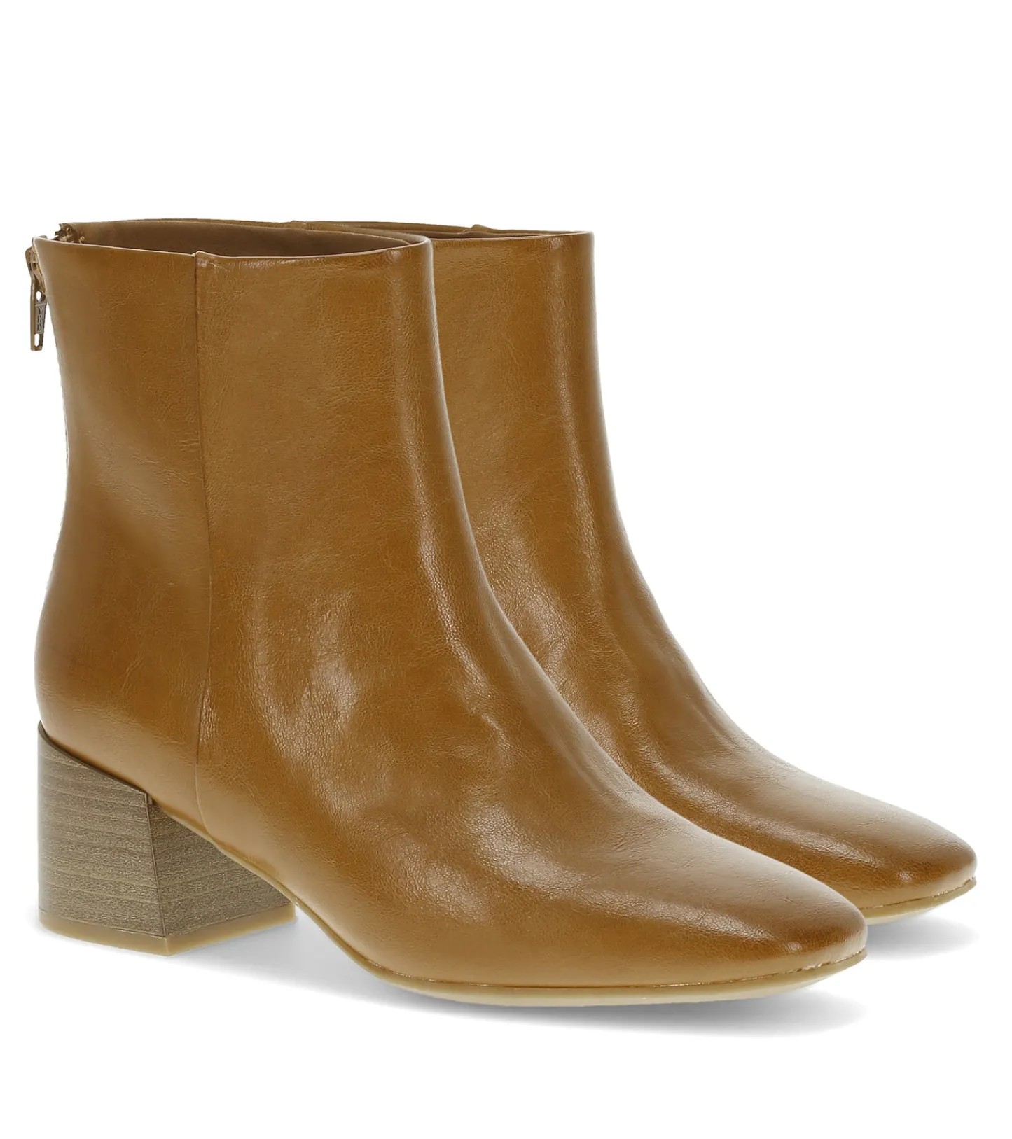 Baretraps Booties^Emilie Block Heel Bootie DarkCognac