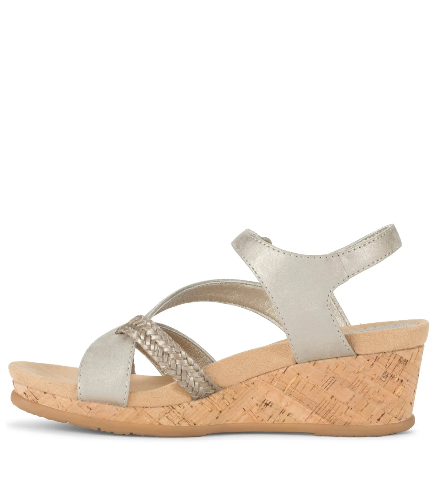 Baretraps Wedge Sandals^Farah Wedge Sandal Champagne