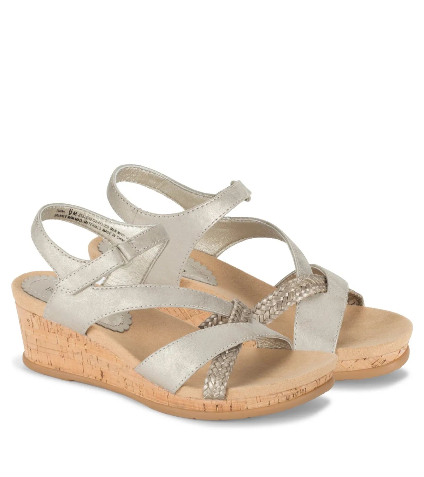 Baretraps Wedge Sandals^Farah Wedge Sandal Champagne