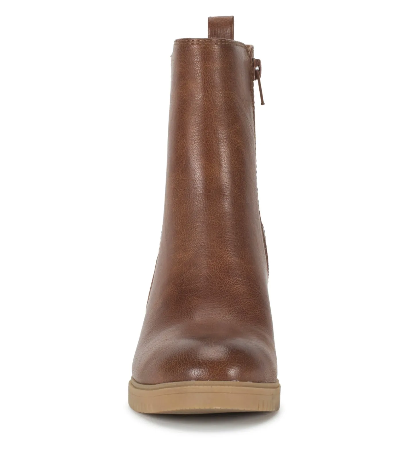 Baretraps Booties^Feeney Block Heel Boot Cognac