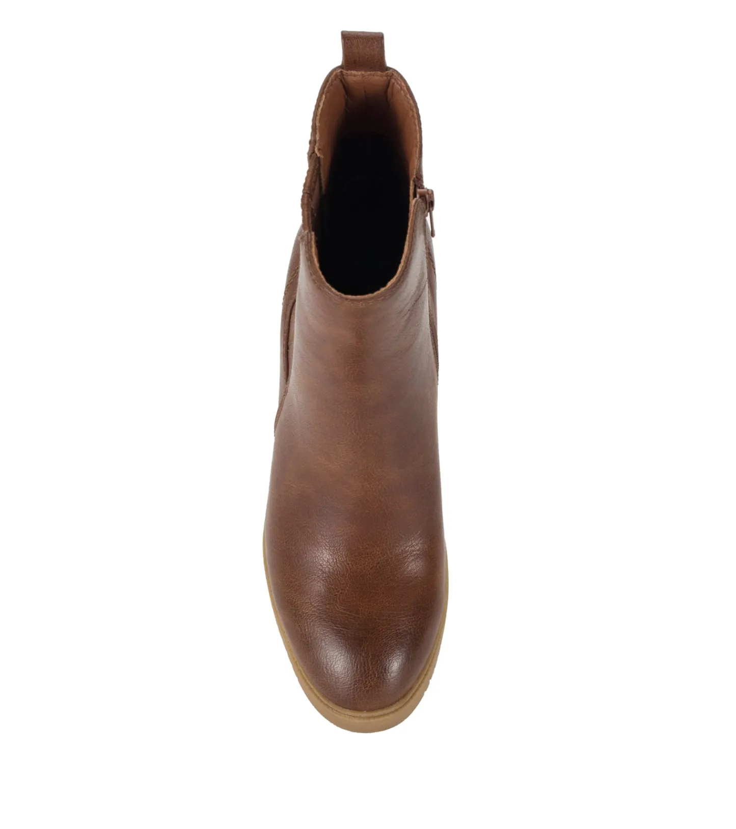 Baretraps Booties^Feeney Block Heel Boot Cognac