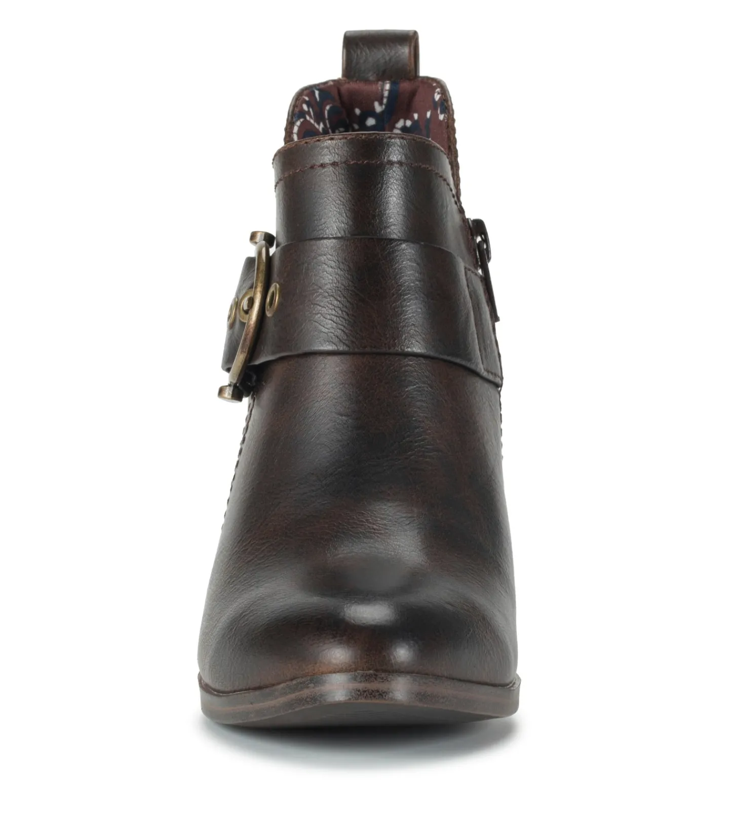 Baretraps Booties^Karina Block Heel Ankle Bootie DarkBrown