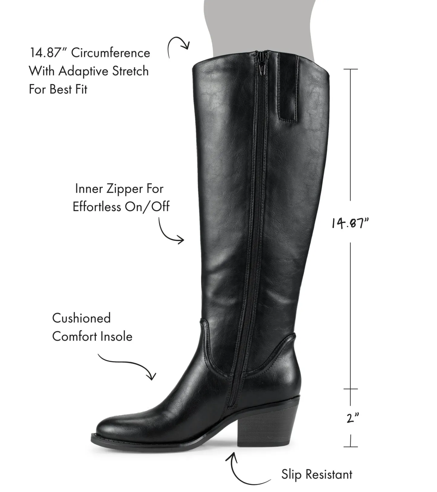 Baretraps Knee High Boots^Laryssa Riding Boot Black