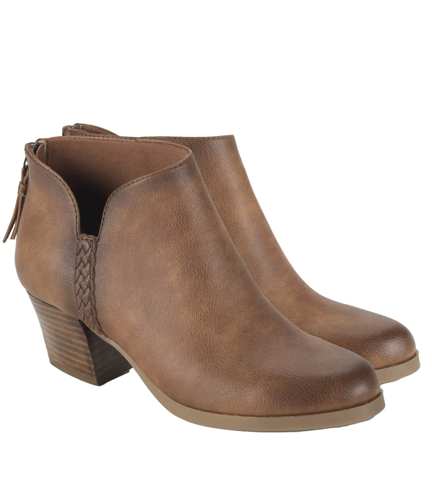 Baretraps Booties^Lauryn Block Heel Ankle Bootie Walnut