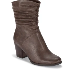 Baretraps Booties^Leslie Block Heel Slouch Boot DarkTaupe