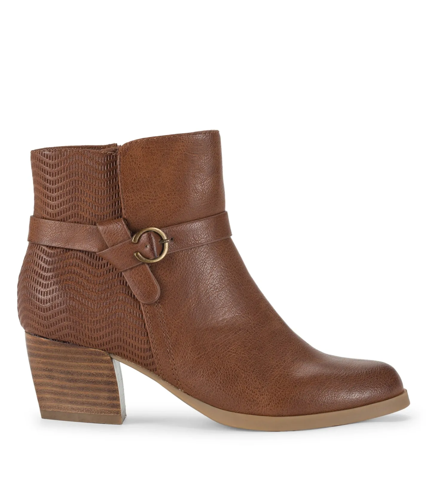 Baretraps Booties^Linda Block Heel Bootie Cognac