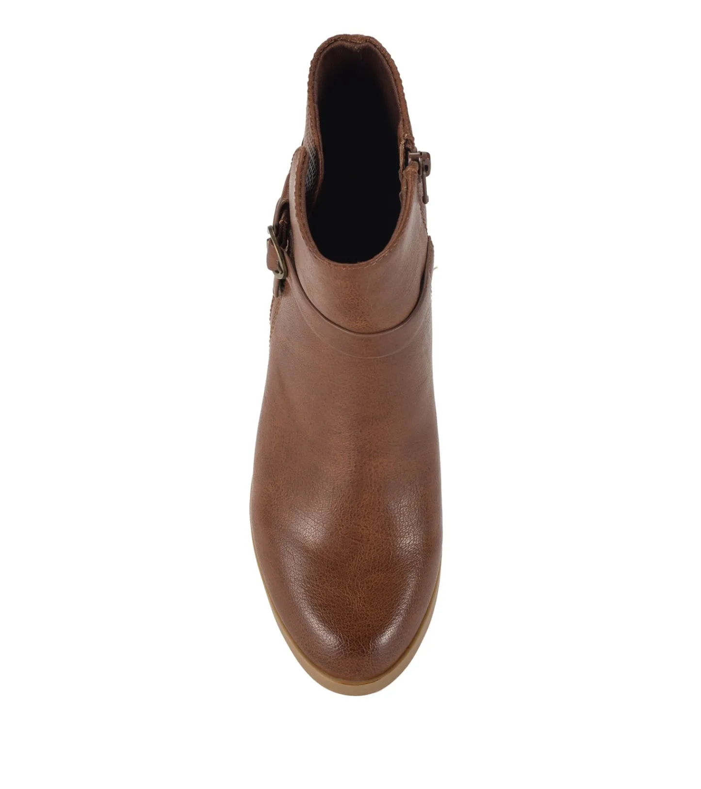 Baretraps Booties^Linda Block Heel Bootie Cognac