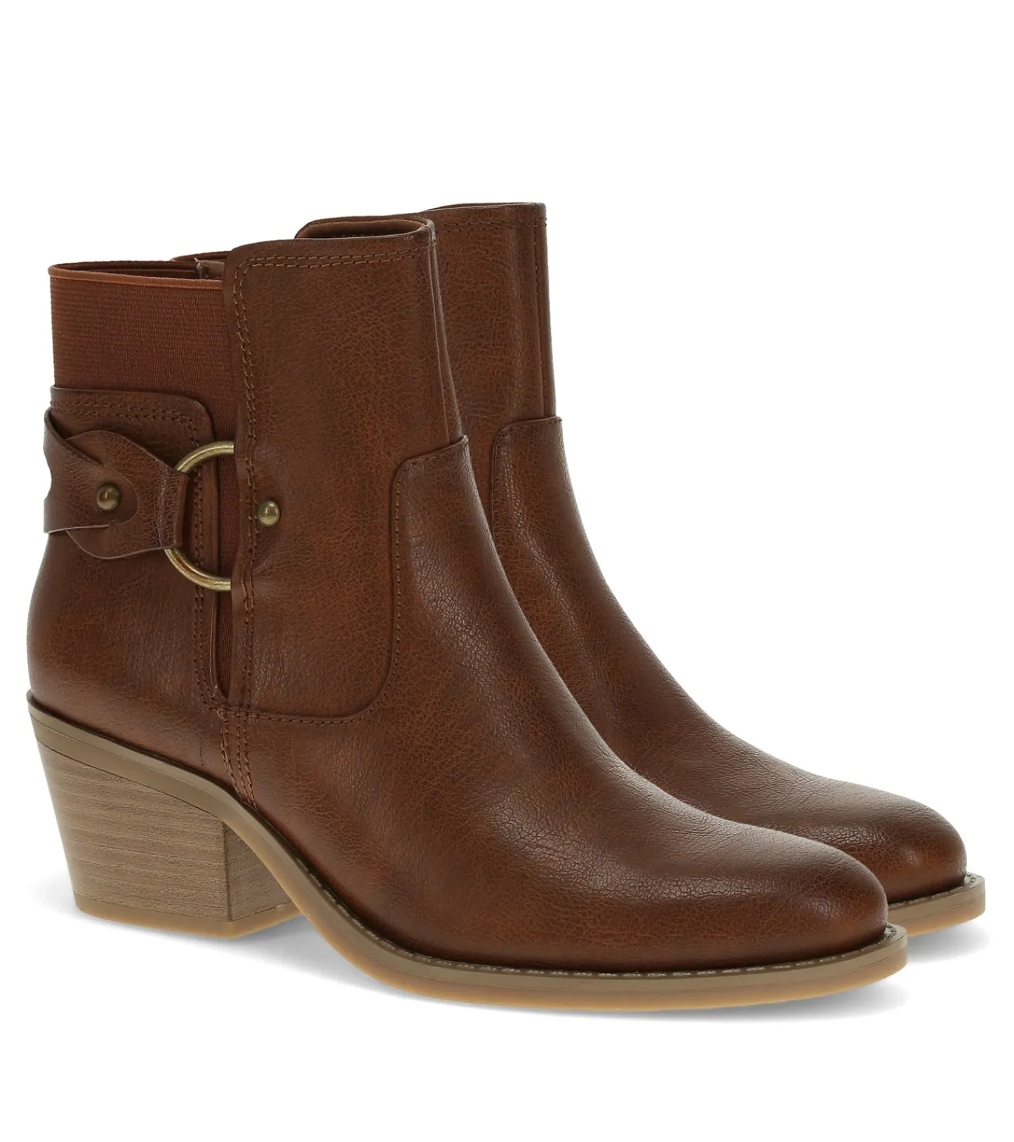 Baretraps Booties^Luella Block Heel Bootie Cognac
