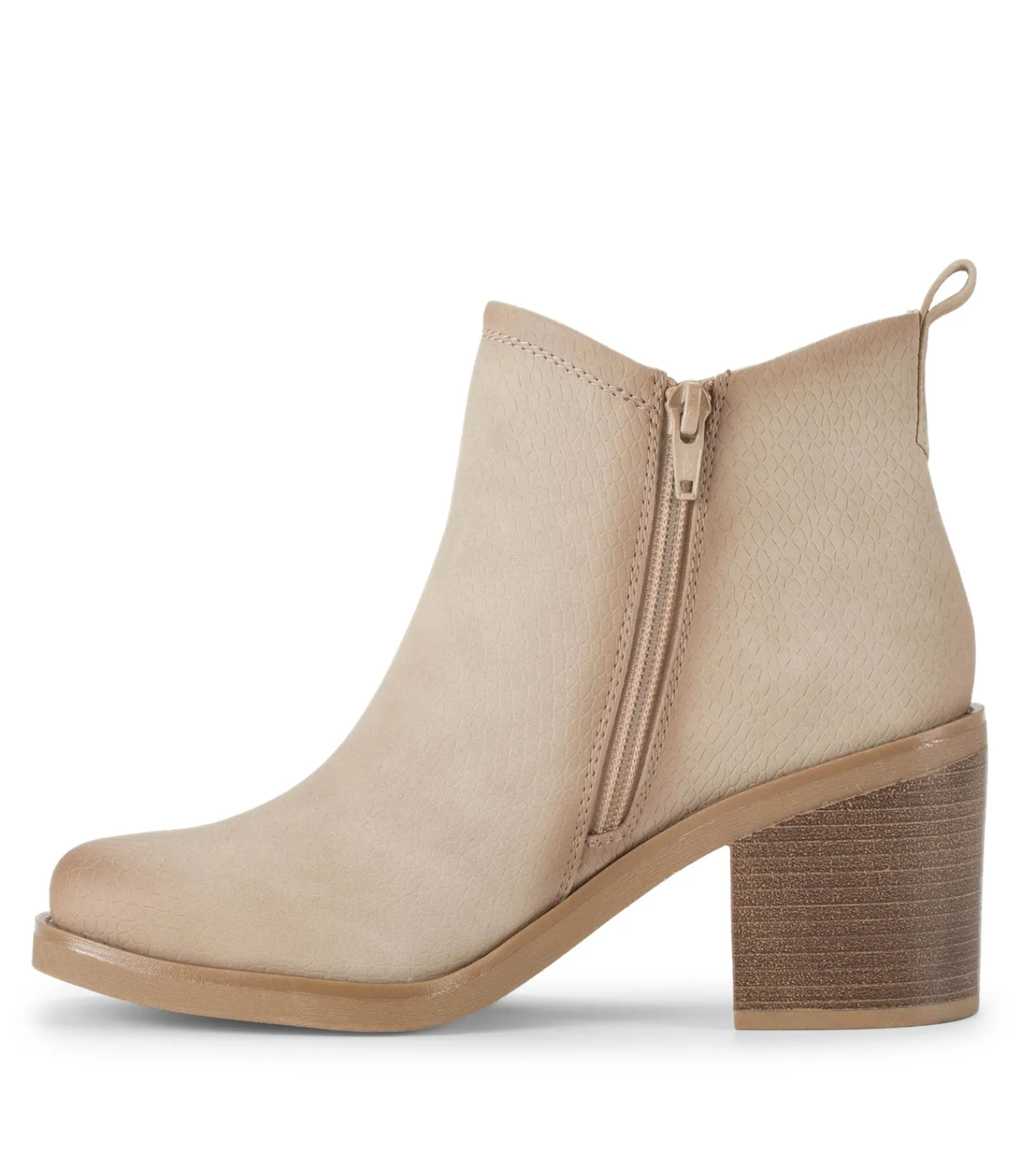 Baretraps Booties^Maria Block Heel Bootie Oatmeal