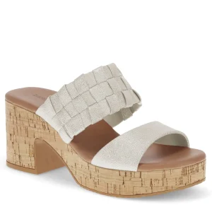 Baretraps Slides & Slip On Sandals^Mavis Block Heel Slide Sandal Champagne