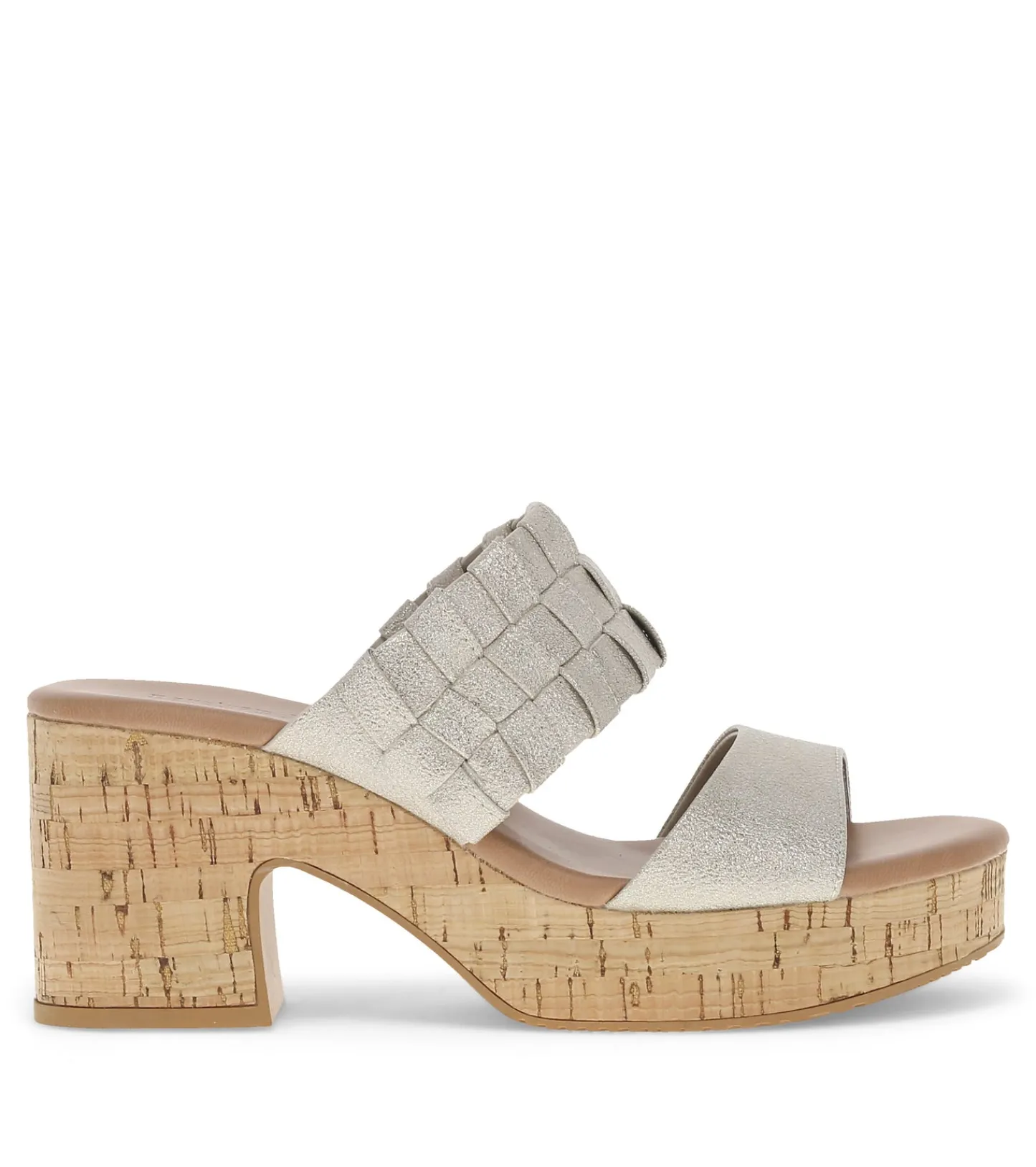 Baretraps Slides & Slip On Sandals^Mavis Block Heel Slide Sandal Champagne