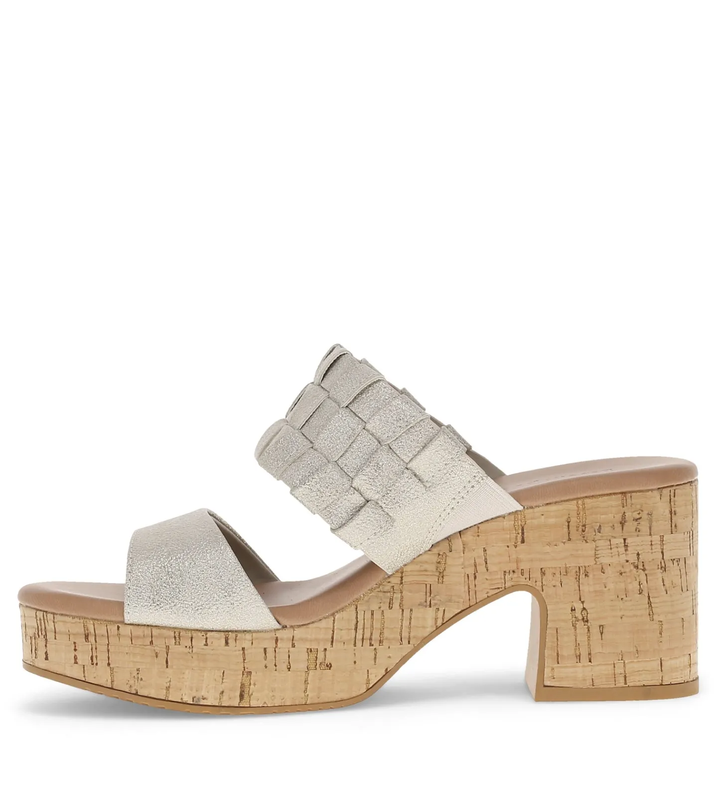 Baretraps Slides & Slip On Sandals^Mavis Block Heel Slide Sandal Champagne