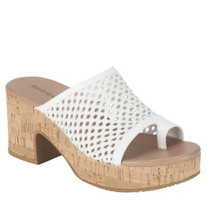 Baretraps Slides & Slip On Sandals^Michaela Block Heel Sandal White
