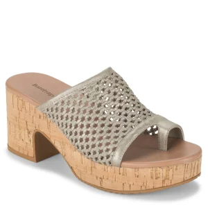 Baretraps Slides & Slip On Sandals^Michaela Block Heel Sandal Champagne