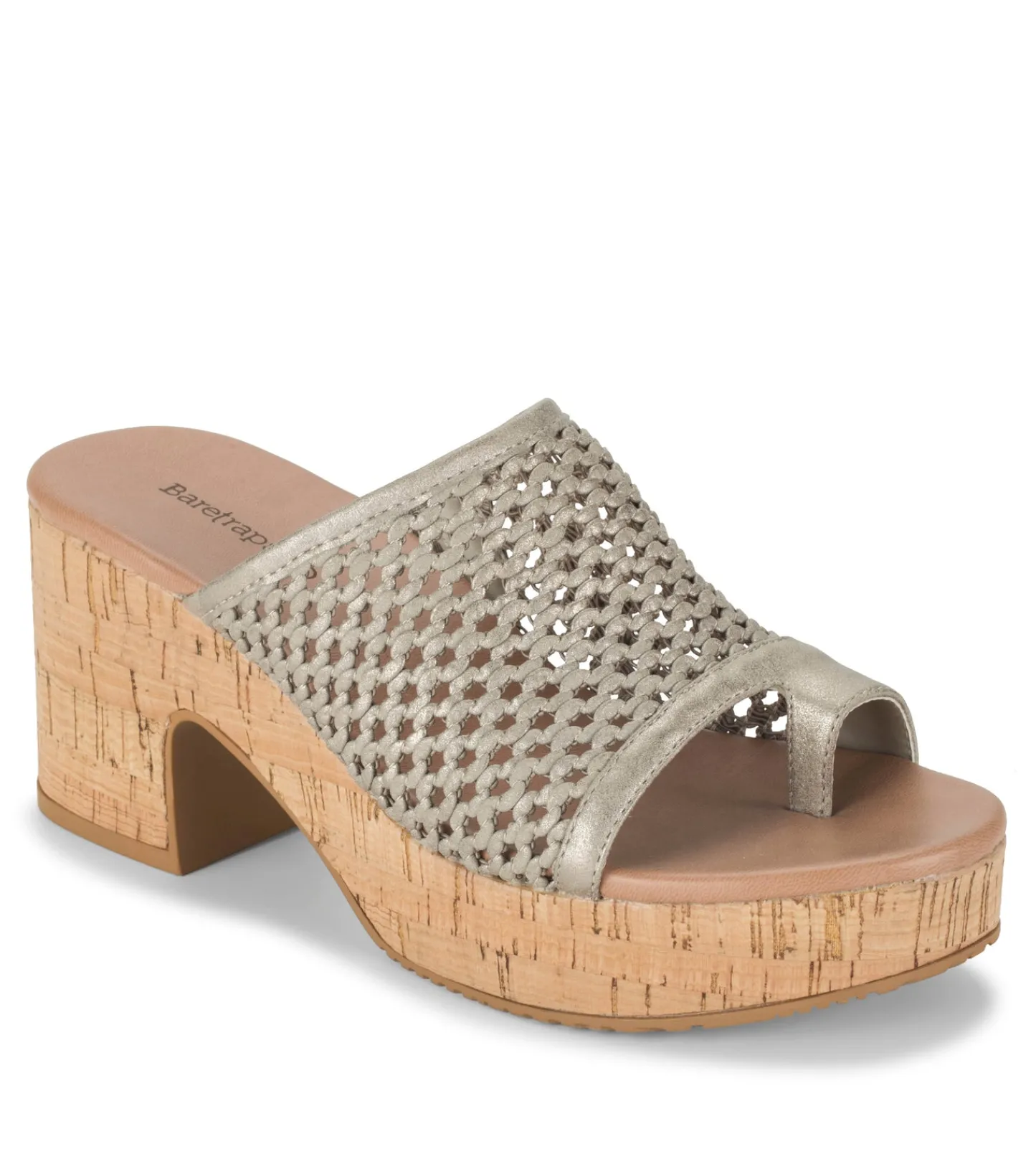 Baretraps Slides & Slip On Sandals^Michaela Block Heel Sandal Champagne