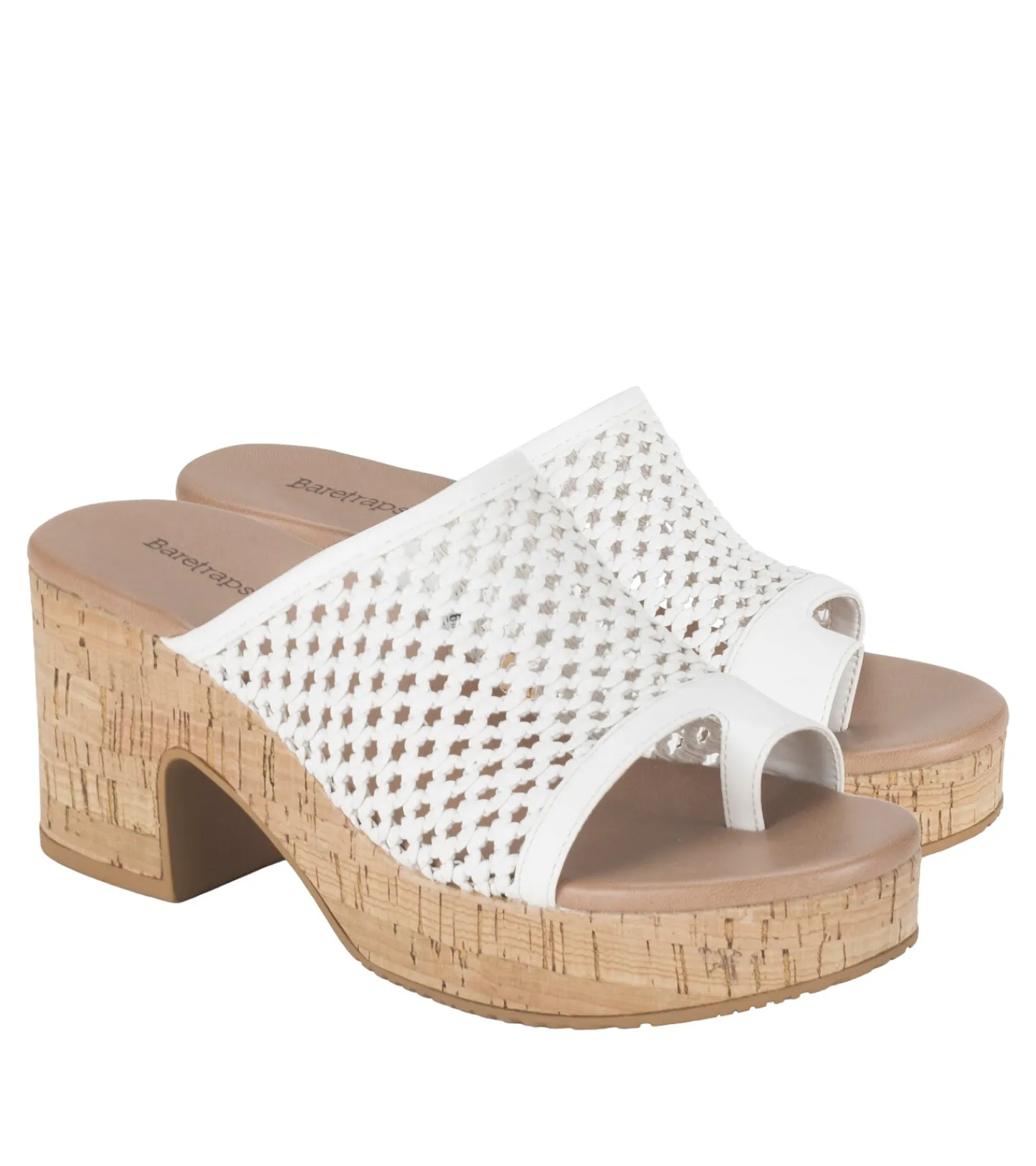 Baretraps Slides & Slip On Sandals^Michaela Block Heel Sandal White