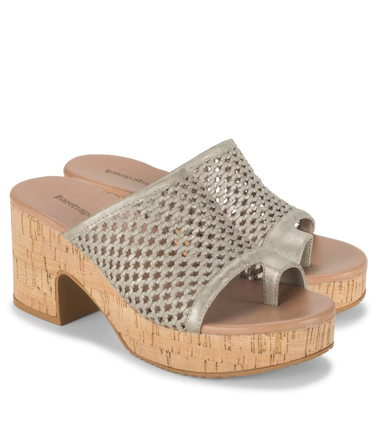 Baretraps Slides & Slip On Sandals^Michaela Block Heel Sandal Champagne