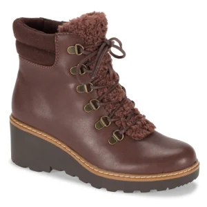 Baretraps Booties^Nasha Lace Up Wedge Bootie DarkBrown