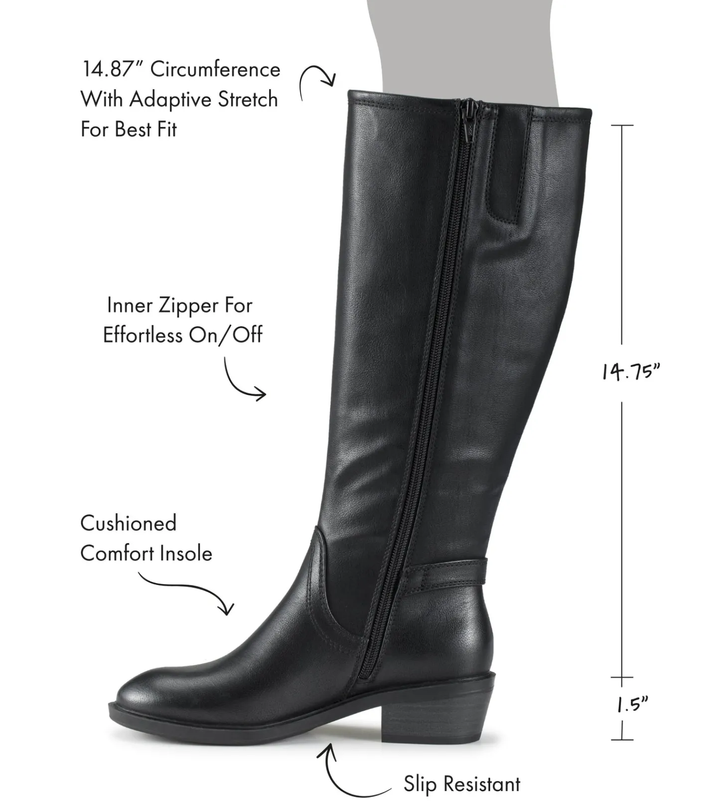 Baretraps Knee High Boots^Nena Riding Boot Black