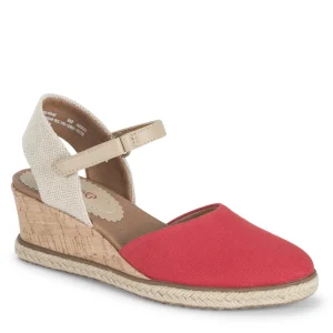 Baretraps Wedge Sandals^Ocean Closed Toe Wedge Sandal Red