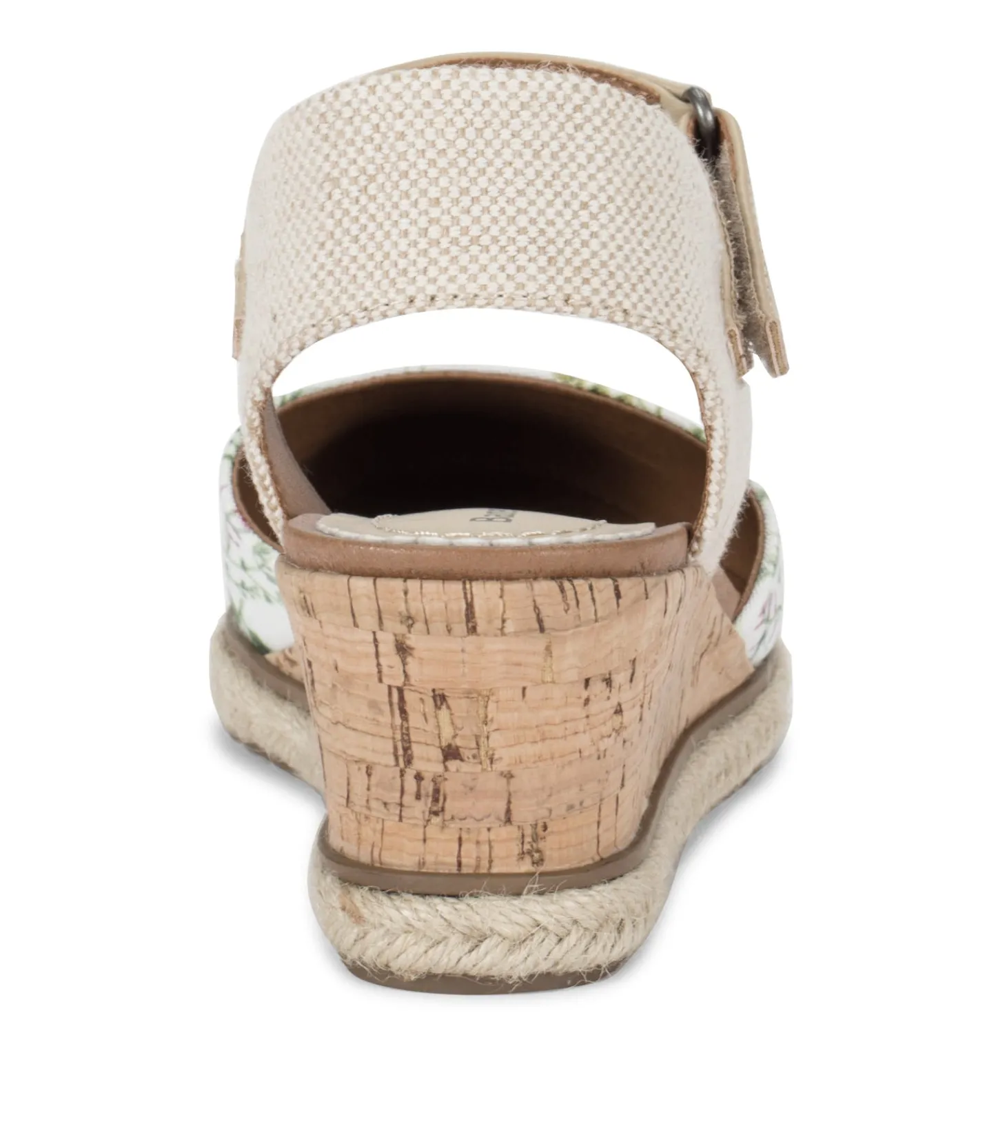 Baretraps Wedge Sandals^Ocean Closed Toe Wedge Sandal WhiteMultiFlowerCanvas