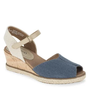 Baretraps Wedge Sandals^Odetta Espadrille Wedge Sandal NavyBlueCanvas