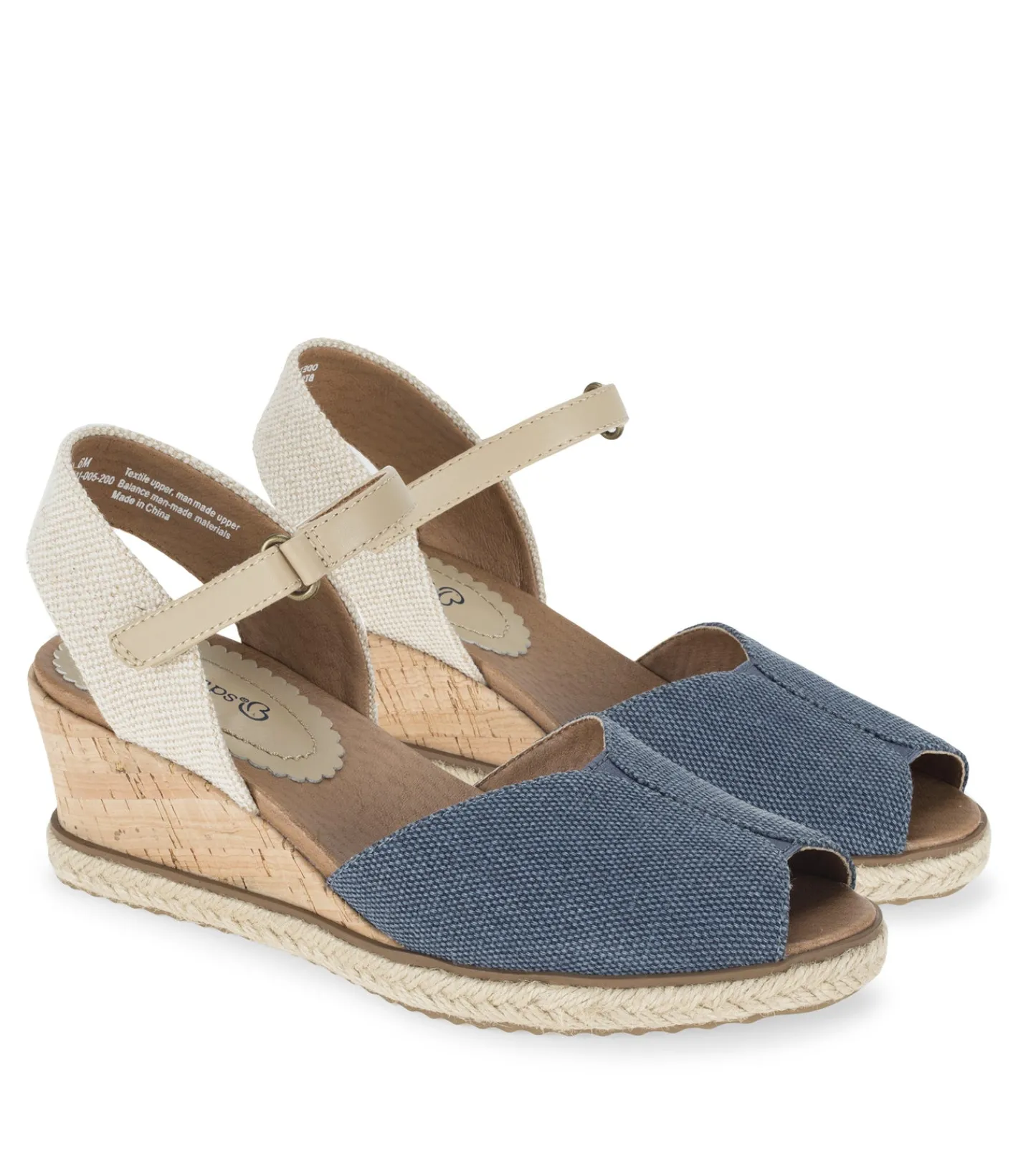 Baretraps Wedge Sandals^Odetta Espadrille Wedge Sandal NavyBlueCanvas
