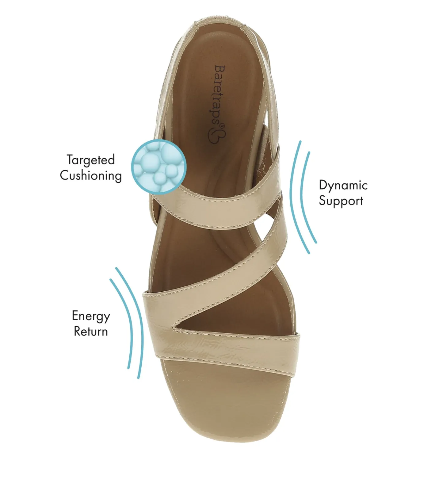 Baretraps Dress Shoes^Posha Block Heel Sandal LattePatent