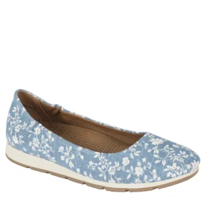 Baretraps Flats & Loafers^Prim Slip On Blue/WhiteFlowerCanvas