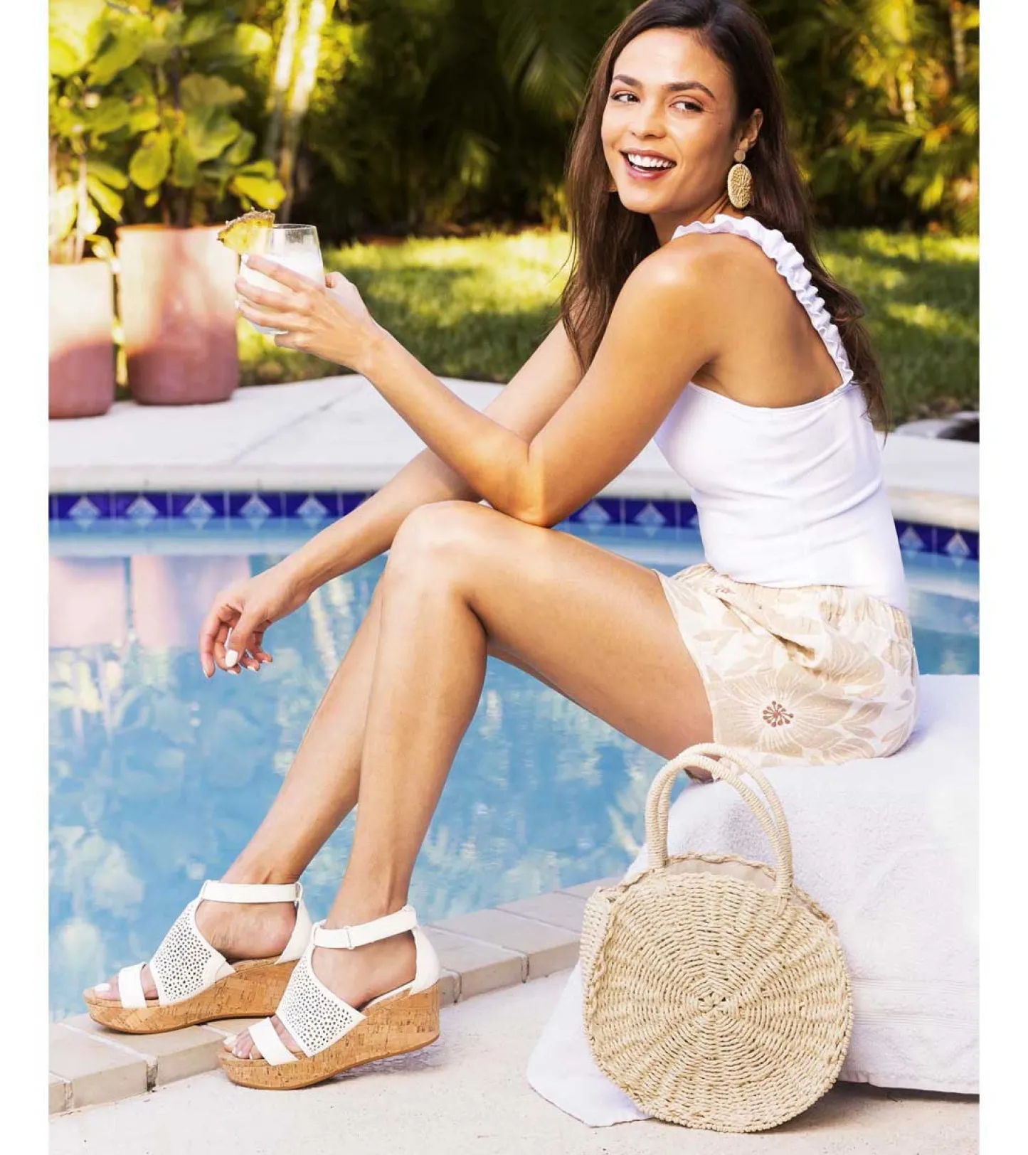 Baretraps Wedge Sandals^Raisie Wedge Sandal Cream