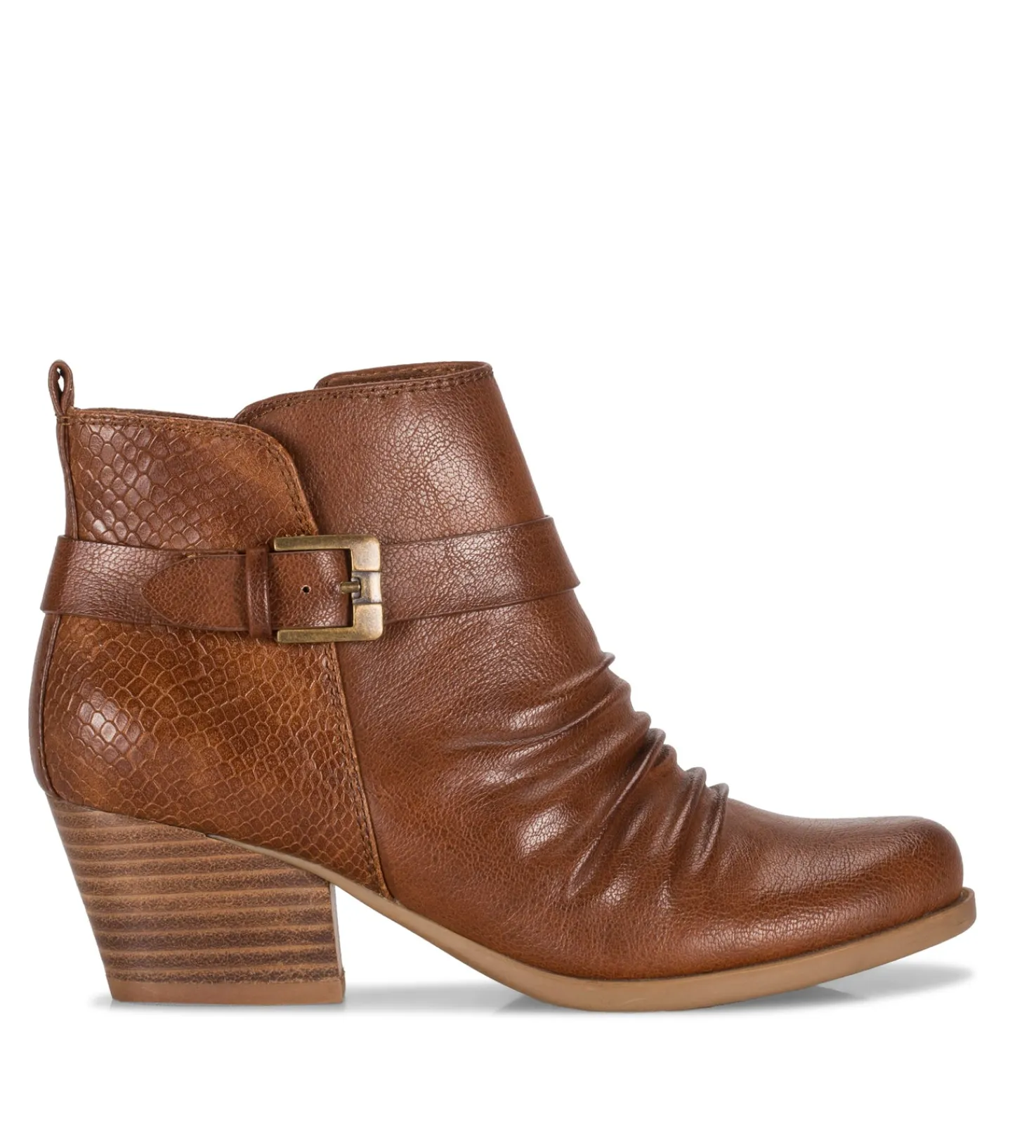 Baretraps Booties^Rebel Block Heel Bootie Cognac
