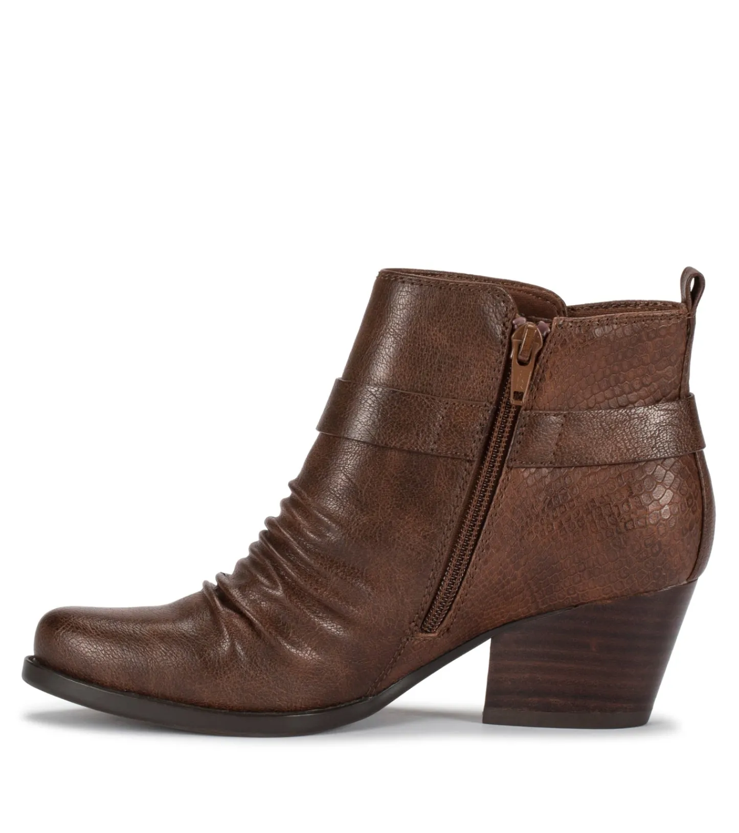 Baretraps Booties^Rebel Block Heel Bootie DarkBrown