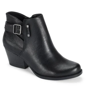 Baretraps Booties^Reggie Block Heel Bootie BlackWaveEmboss