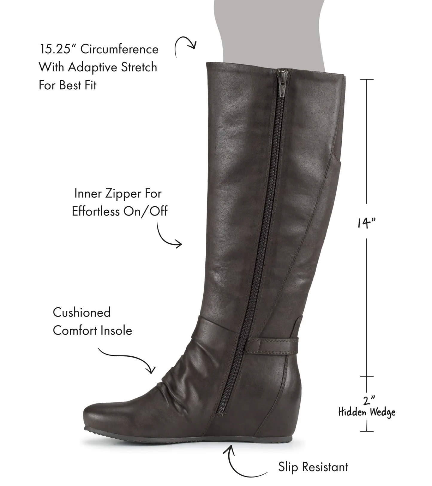 Baretraps Knee High Boots^Sammy Tall Wedge Boot DarkBrown