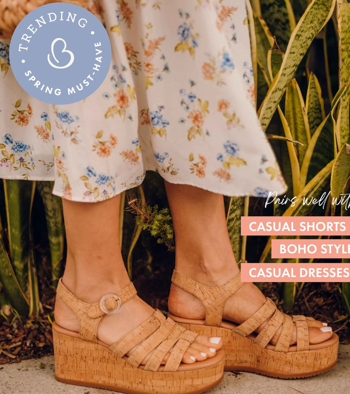 Baretraps Wedge Sandals^Savannah Wedge Sandal NaturalCork