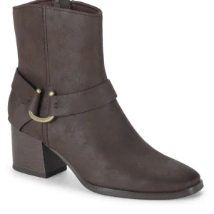 Baretraps Booties^Tiana Block Heel Bootie DarkBrown