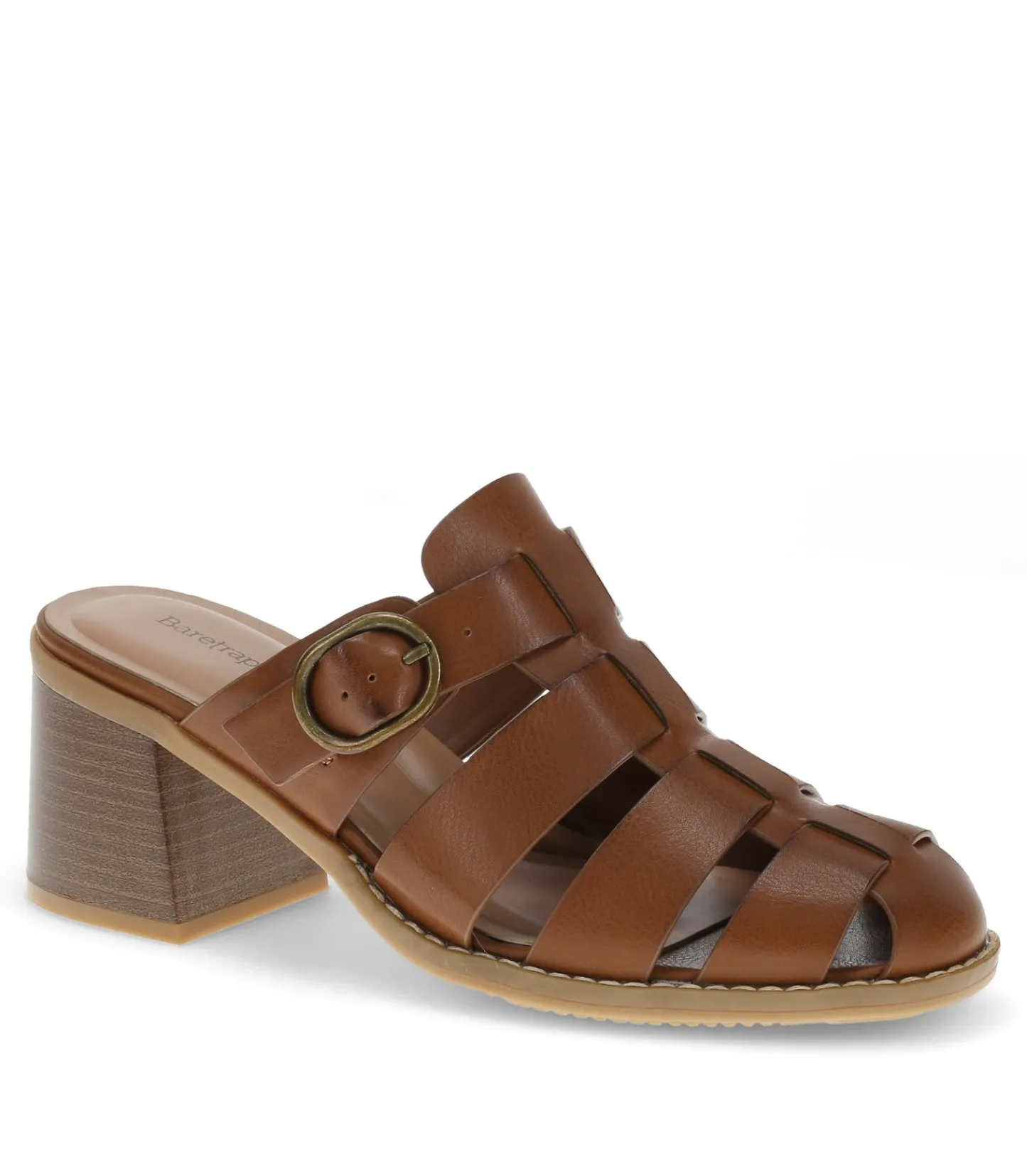Baretraps Classic Comfort Sandals^Whitnie Block Heel Sandal DarkBeechnut