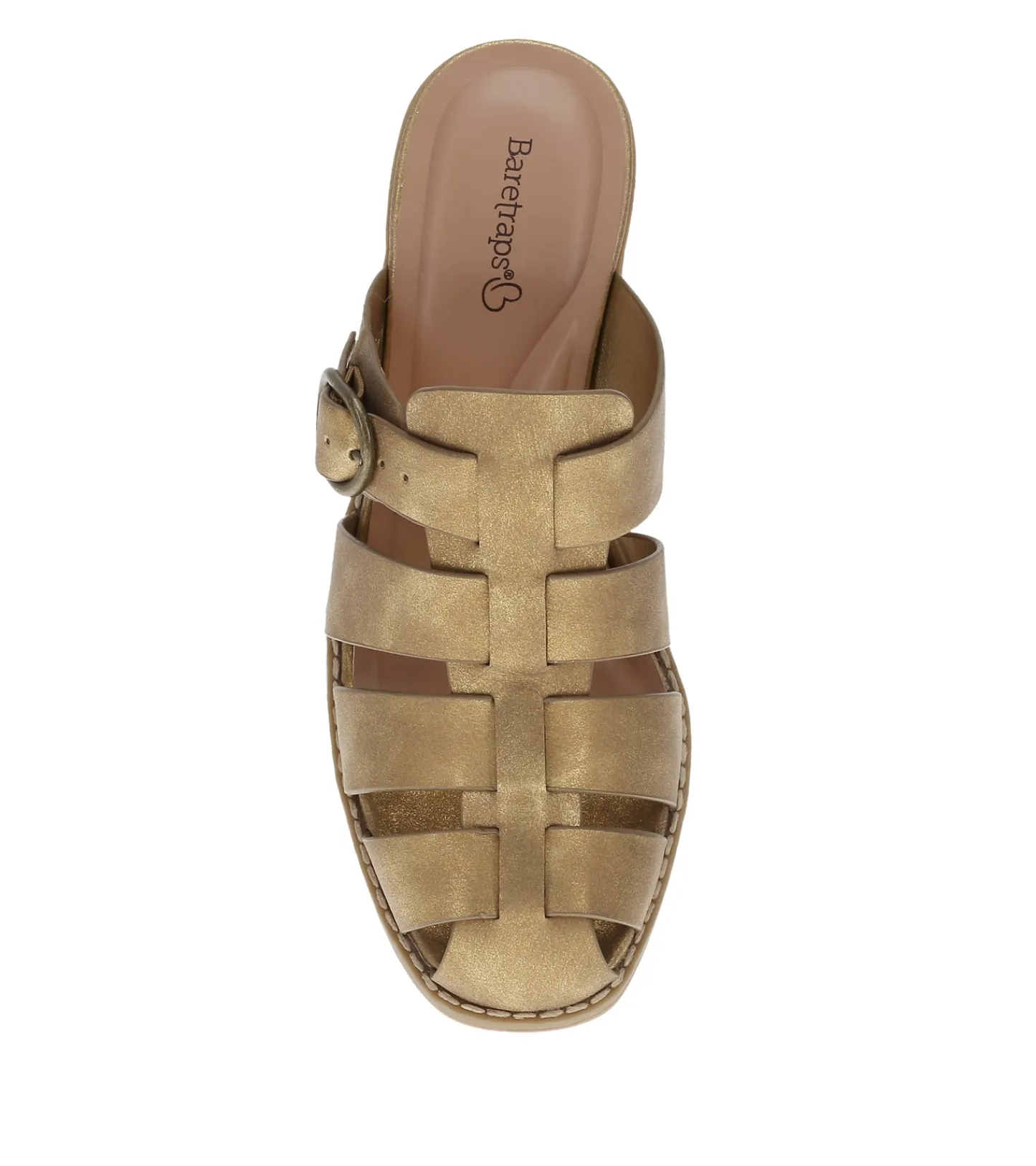 Baretraps Classic Comfort Sandals^Whitnie Block Heel Sandal OldGold