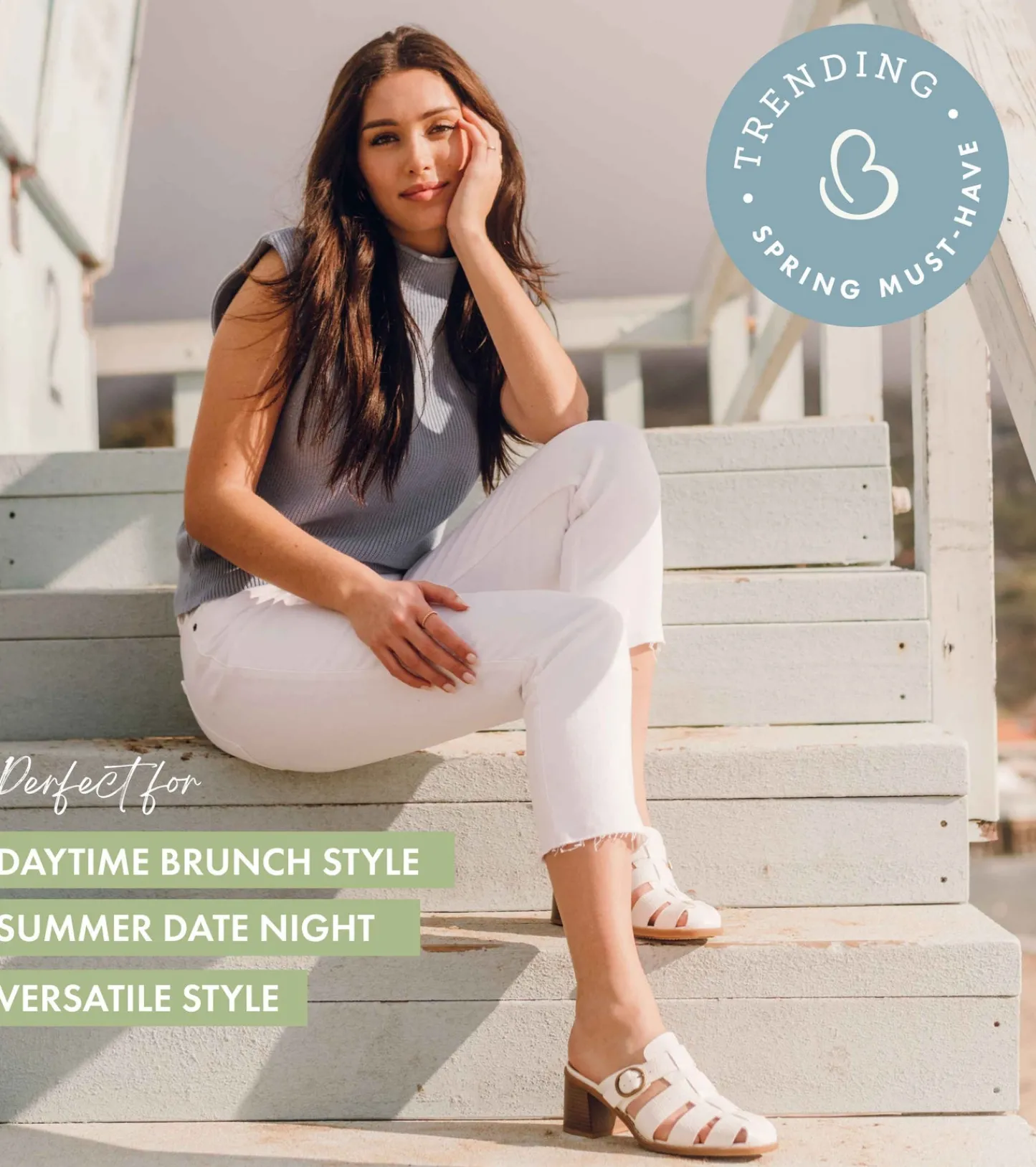 Baretraps Classic Comfort Sandals^Whitnie Block Heel Sandal Cream