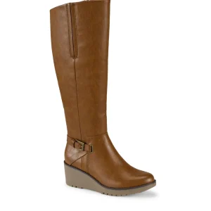 Baretraps Knee High Boots^Winifred Tall Wedge Boot Cognac