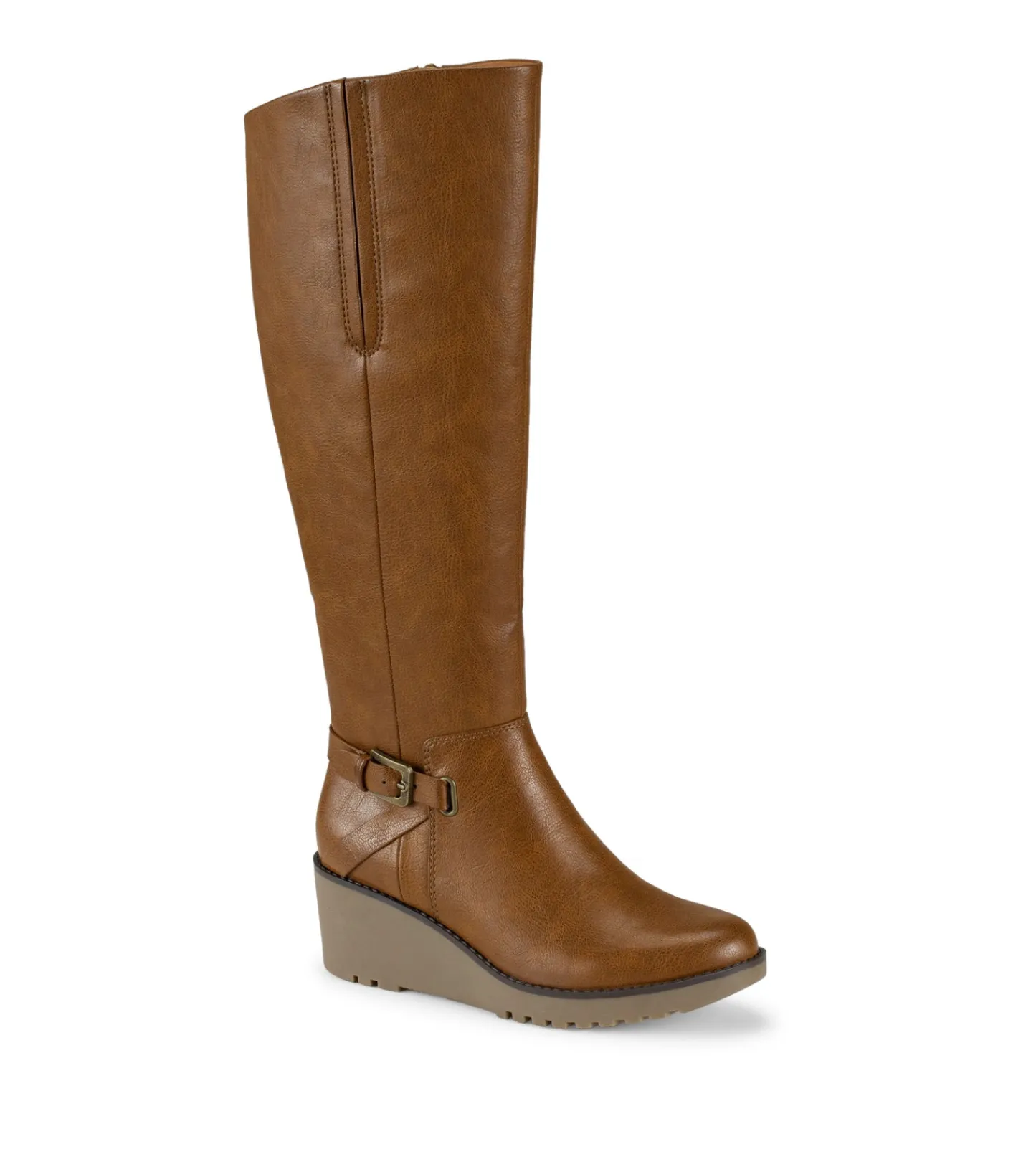 Baretraps Knee High Boots^Winifred Tall Wedge Boot Cognac